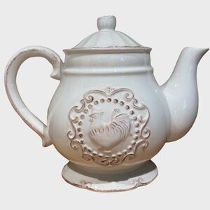 Jay Import Antique Rooster Teapot Farmhouse Country Kitchen Decor